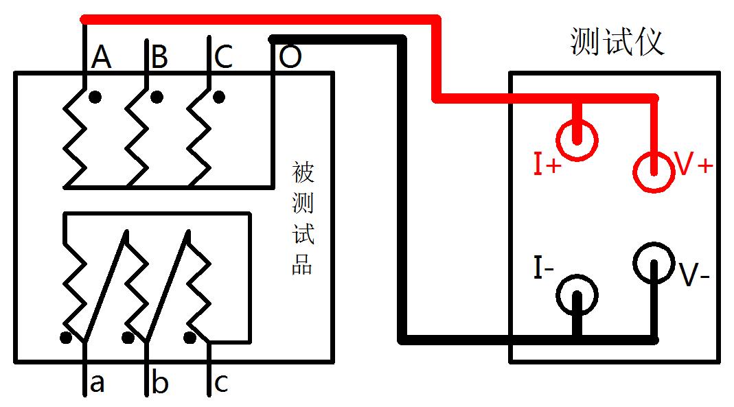 直流電阻測(cè)試儀 接線圖